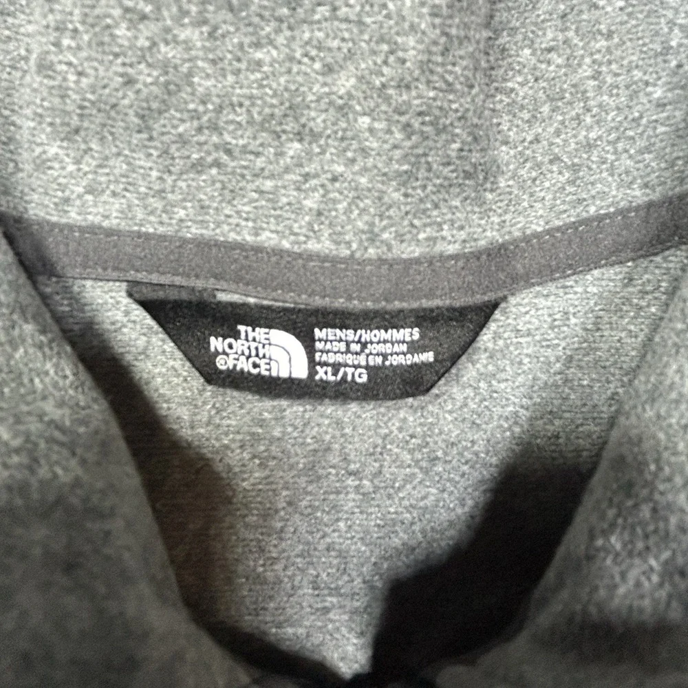 The North Face Pullover Men's XL Gray Tech 1/4 Zip Fleece Outdoor Bekaert Logo